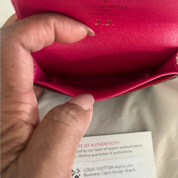 Louis Vuitton Black Multicolor Card Holder - Picture 4 of 4